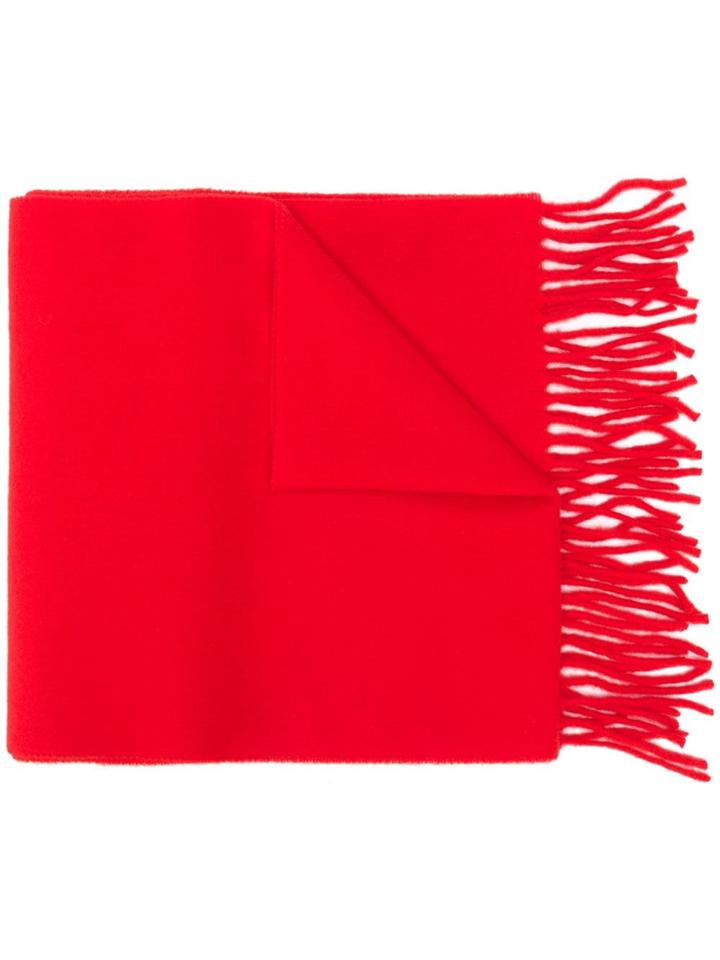 Vivienne Westwood Fringed Scarf - Red