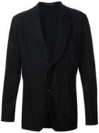 Yohji Yamamoto Crinkle Blazer, Men's, Size: 3, Black, Polyester/wool