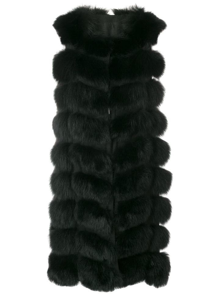 Liska Sleeveless Coat - Black