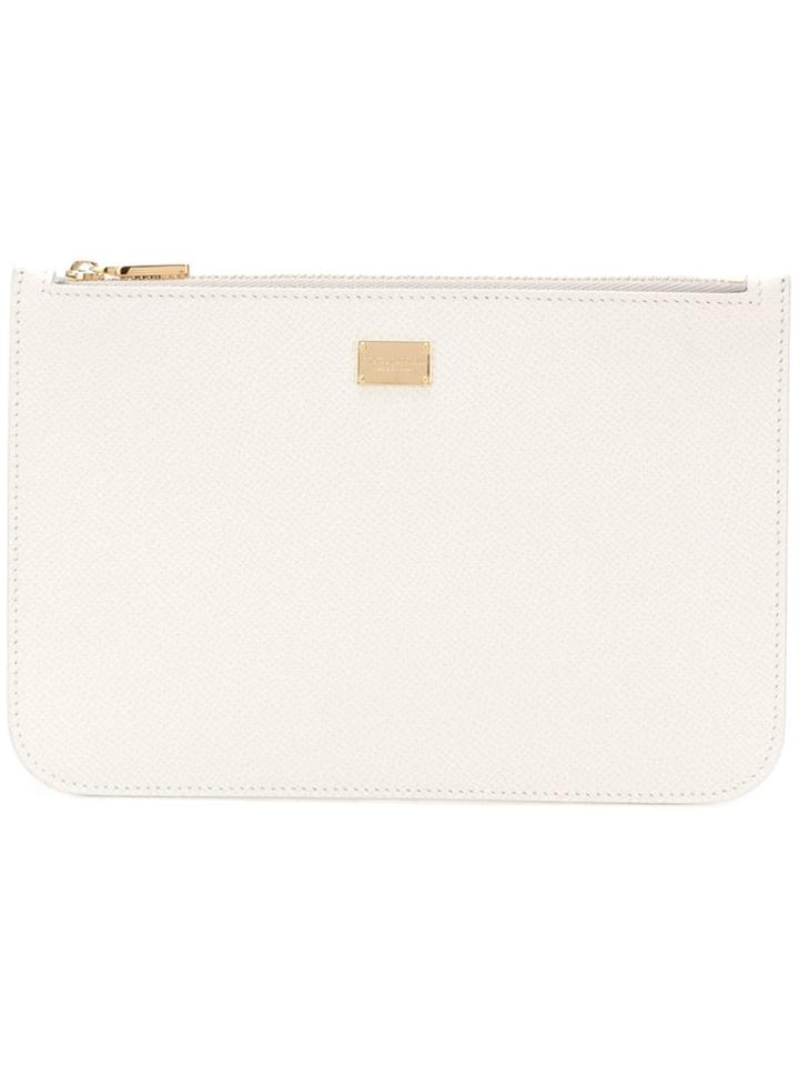 Dolce & Gabbana Logo Plaque Wallet - White