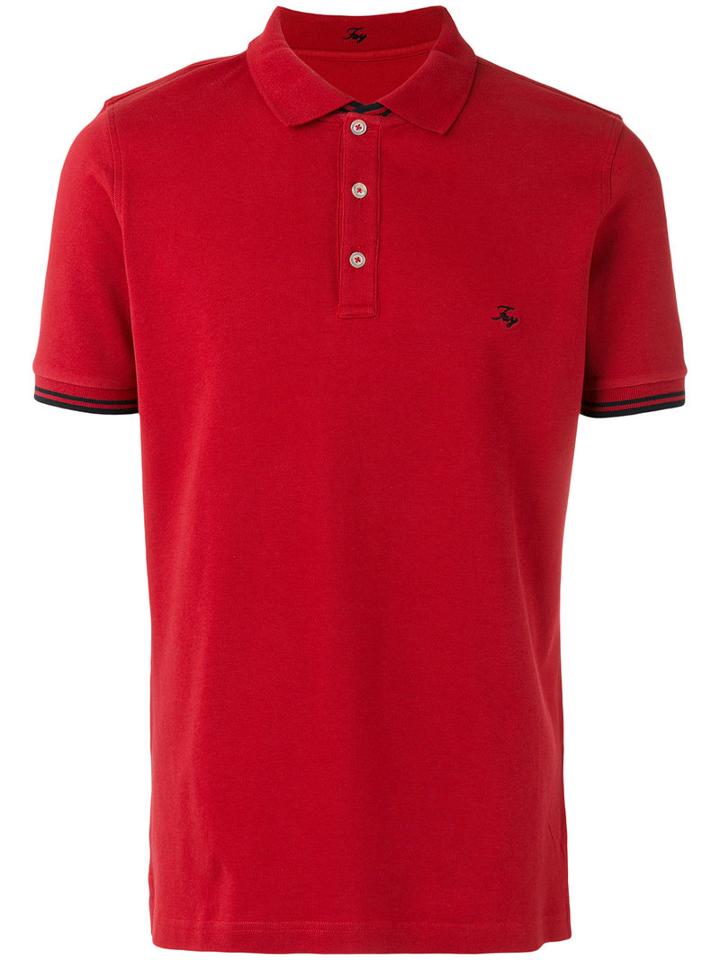 Fay Polo Shirt, Men's, Size: Large, Red, Cotton/spandex/elastane