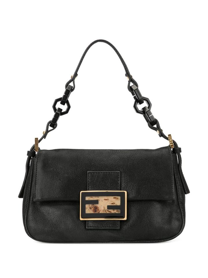 Fendi Vintage Mamma Bucket Chain Handbag - Black