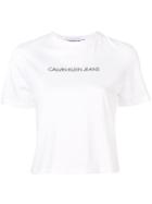 Calvin Klein Jeans Cropped Logo T-shirt - White