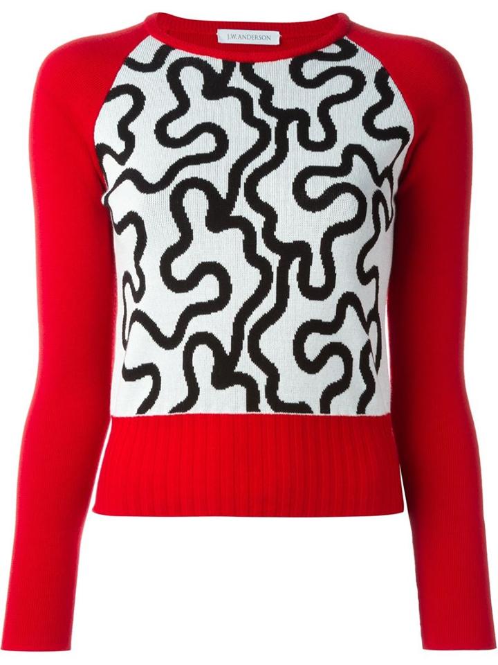 J.w. Anderson Jacquard Squiggle Sweater