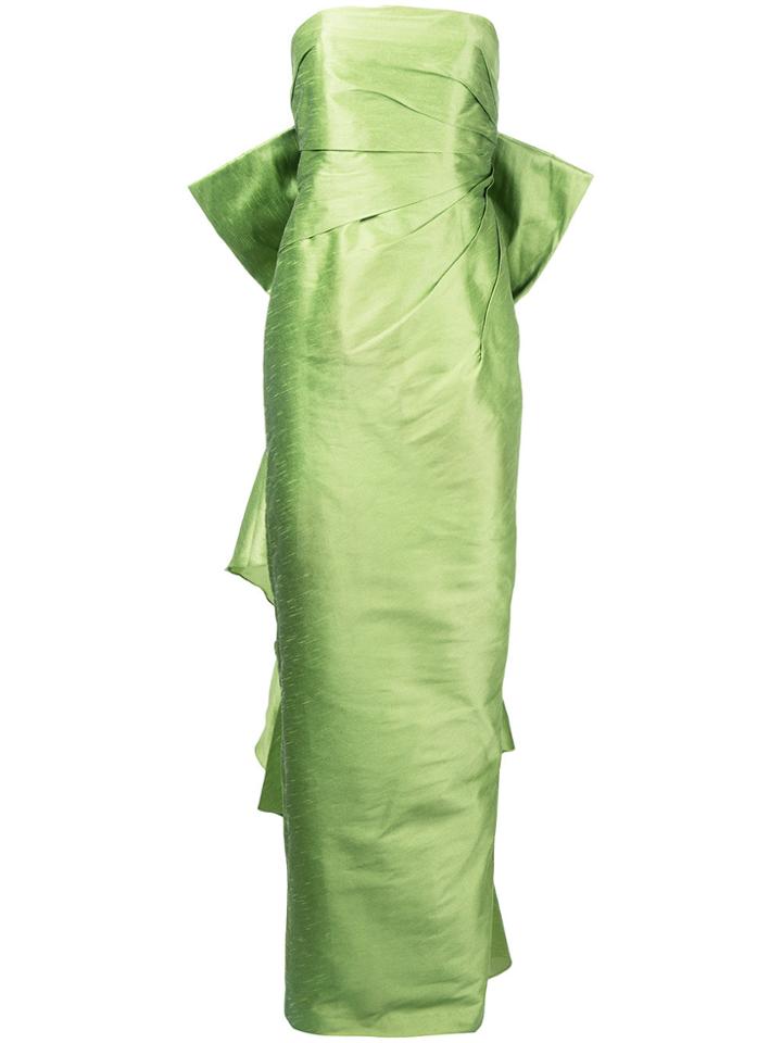 Bambah Draped Bow Gown - Green