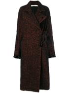 Damir Doma Oversized Tweed Coat - Black