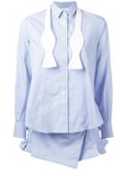 Sacai - Undone Bow-tie Shirt - Women - Cotton/polyester - 1, Women's, Blue, Cotton/polyester