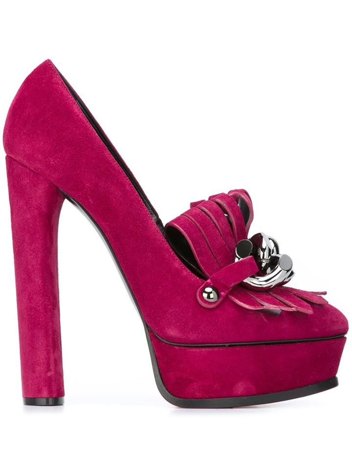 Casadei Chain Embellishment Pumps