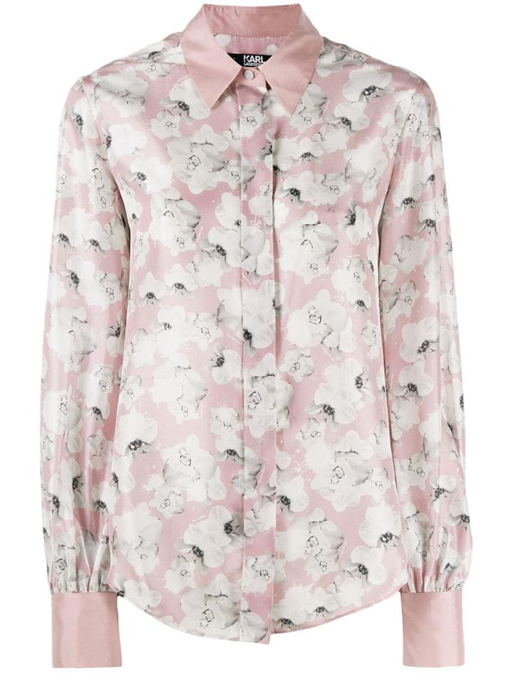 Karl Lagerfeld Orchid Print Shirt - Pink