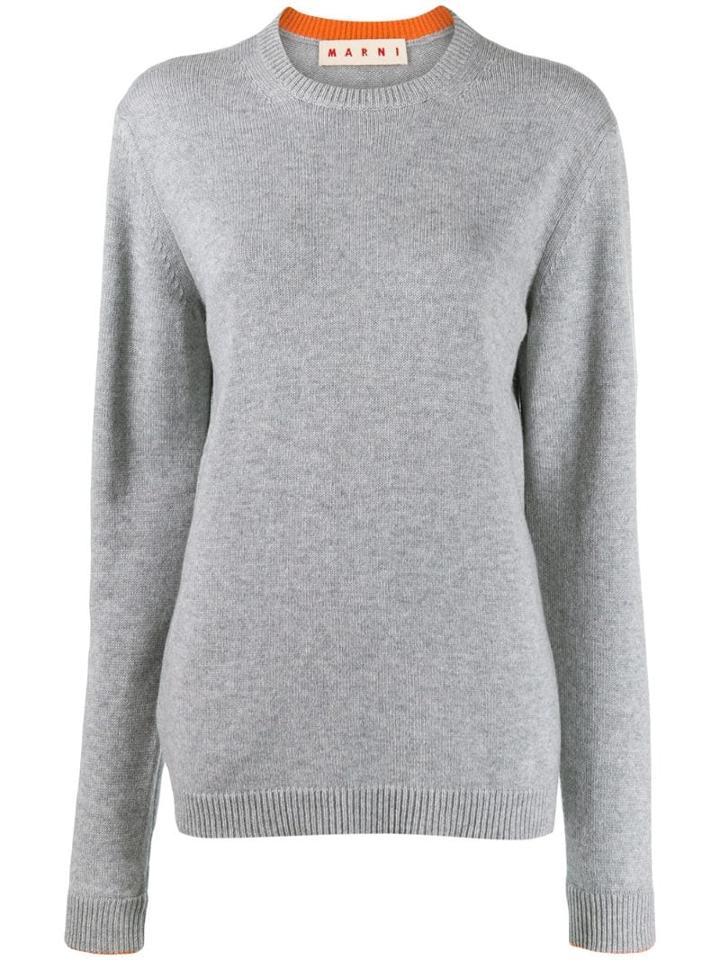Marni Crew Neck Cashmere Jumper - Grey