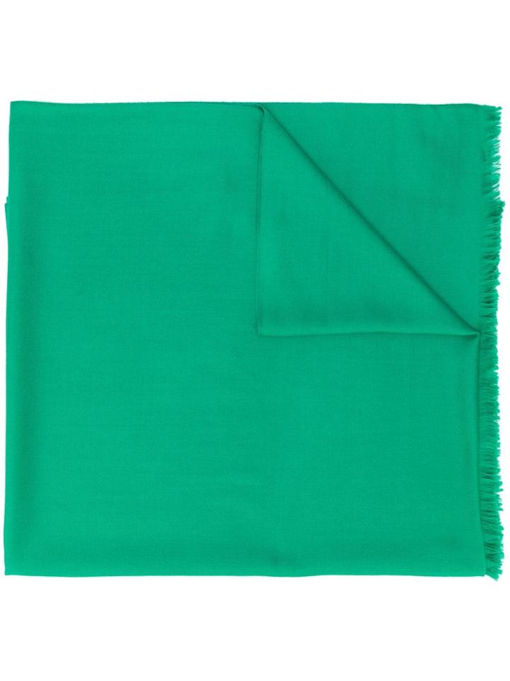 N.peal Large Pashmina Shawl - Green