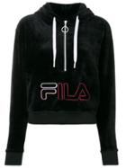 Fila Logo Cropped Hoodie - Black