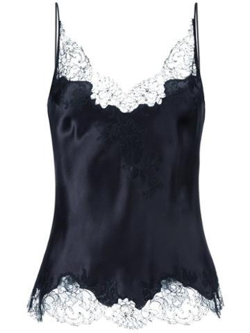 Carine Gilson Lace V-neck Camisole - Black