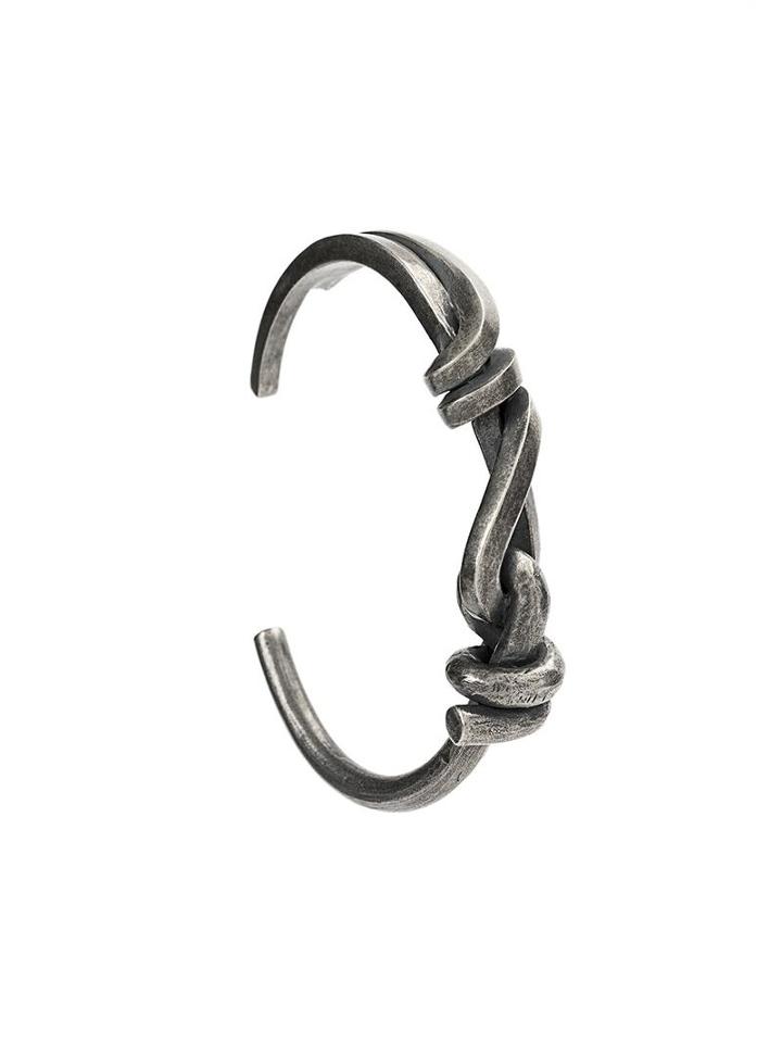 Tobias Wistisen Twisted Bracelet, Men's, Metallic