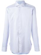 Barba Micro Pattern Shirt, Men's, Size: 42, Blue, Cotton