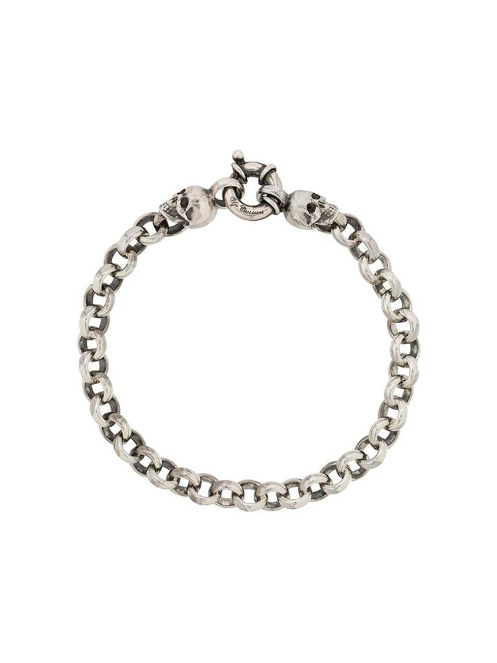 Ugo Cacciatori Skull Jail Chain Bracelet - Silver