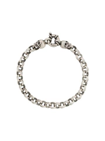 Ugo Cacciatori Skull Jail Chain Bracelet - Silver