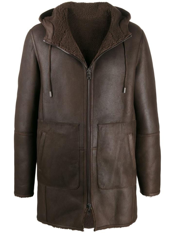 Desa 1972 Drawstring Hooded Coat - Brown
