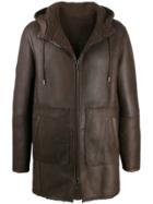 Desa 1972 Drawstring Hooded Coat - Brown