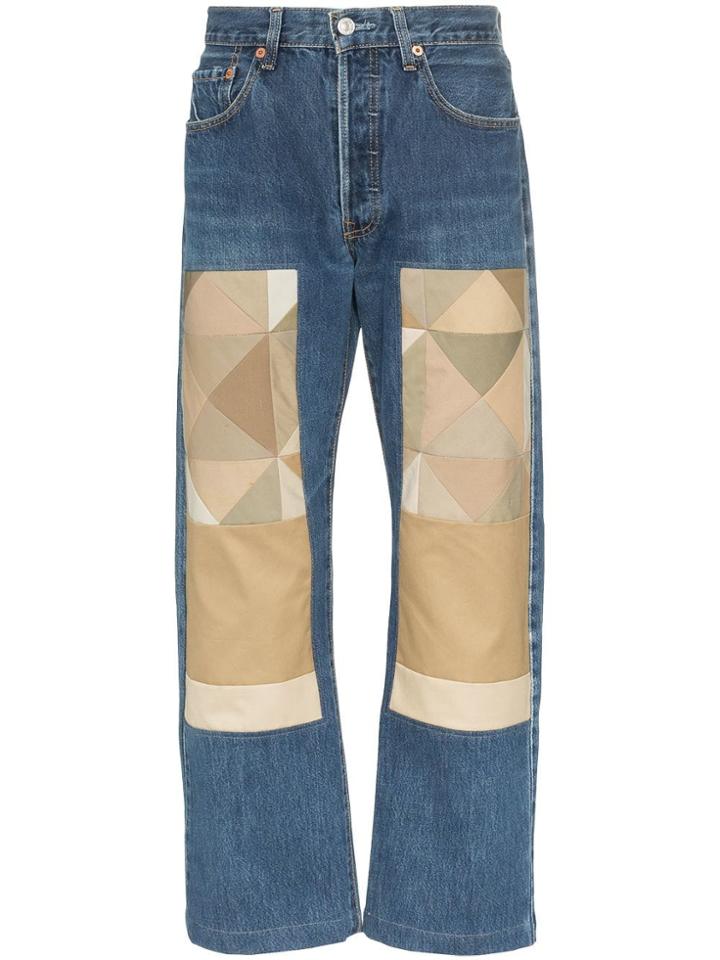 Children Of The Discordance Tranch Patchwork Jeans - Blue