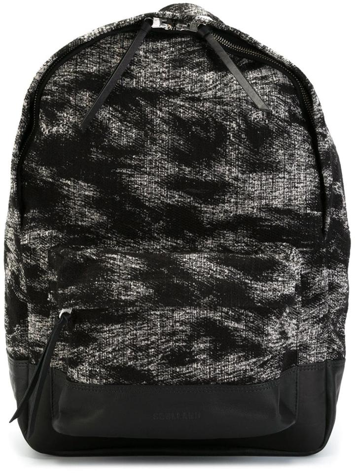 Soulland Marled Jacquard Backpack - Black