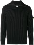 Stone Island Standing Collar Sweater - Black