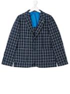 Bugatti Kids Teen Check Patterned Blazer - Blue