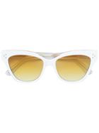 Cutler & Gross Cat Eye Sunglasses - White