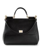Dolce & Gabbana Large 'sicily' Tote, Women's, Black, Leather