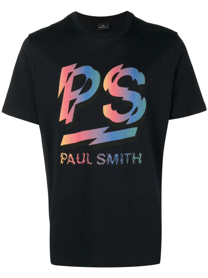Ps Paul Smith Logo Printed T-shirt - Black