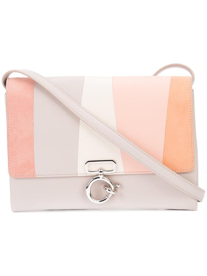 Derek Lam 10 Crosby - Striped Crossbody Bag - Women - Nappa Leather - One Size, Women's, Nude/neutrals, Nappa Leather