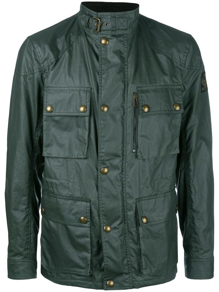 Belstaff Cargo Jacket, Men's, Size: 48, Green, Cotton/viscose