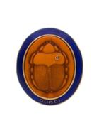 Gucci Orange And Blue Beetle Cameo Brooch