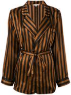 Gold Hawk Striped Pyjama Jacket - Black