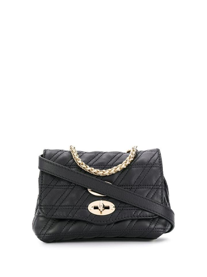 Zanellato Stitch Detail Mini Tote - Black