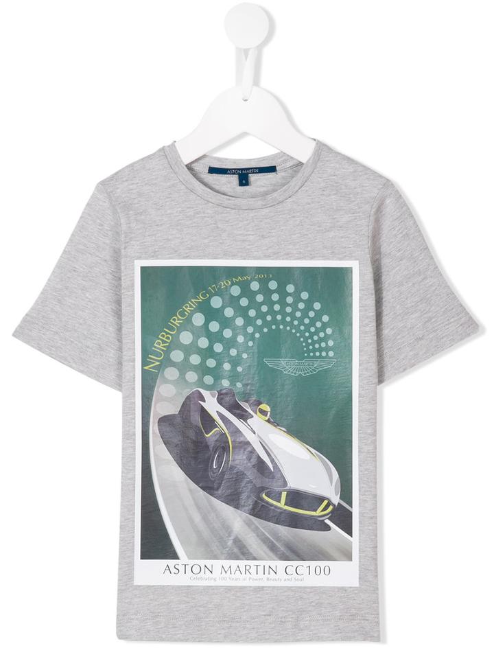Aston Martin Kids Car Print T-shirt, Toddler Boy's, Size: 3 Yrs, Grey