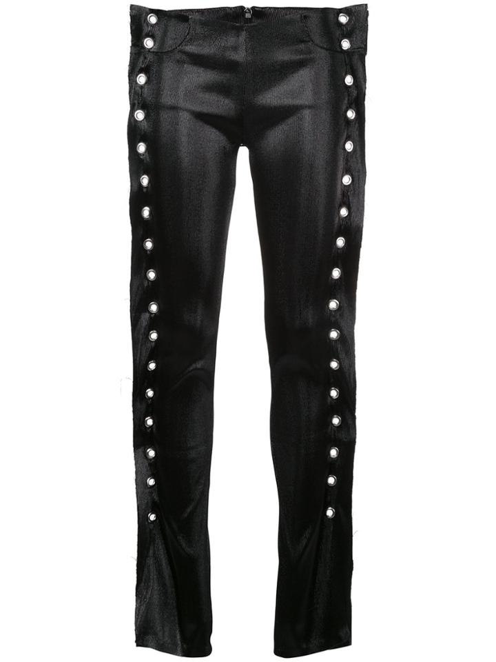 Paula Knorr Eyelets Stretch Jeans - Metallic