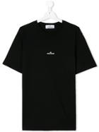 Stone Island Junior Teen Logo Printed T-shirt - Black