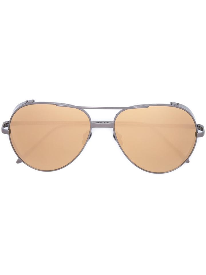 Linda Farrow - Aviator Sunglasses - Women - Acetate - One Size, Black, Acetate