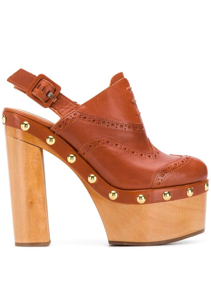 Tommy Hilfiger Zendaya Slingback Sandals - Brown