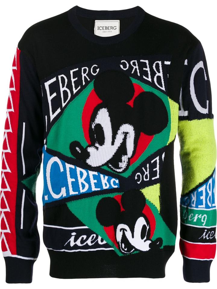 Iceberg Graphic Knit Jumper - Black