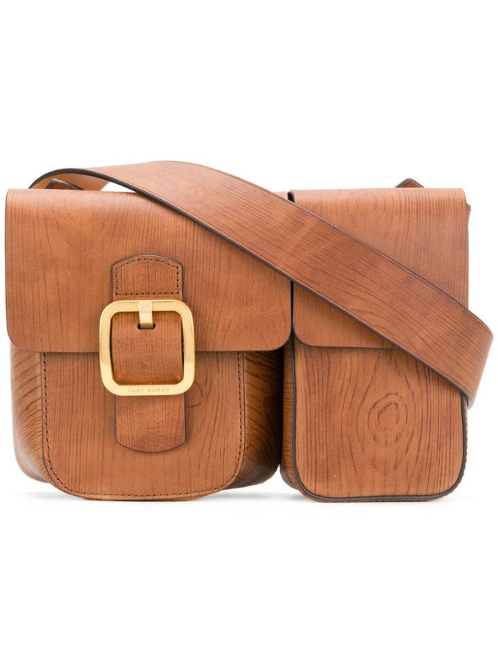 Tory Burch Sawyer Double-pocket Shoulder Bag - Brown