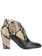 Chie Mihara Elgi Snakeskin Boots - Neutrals