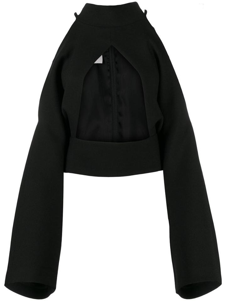 Mm6 Maison Margiela Cold Shoulder Top - Black