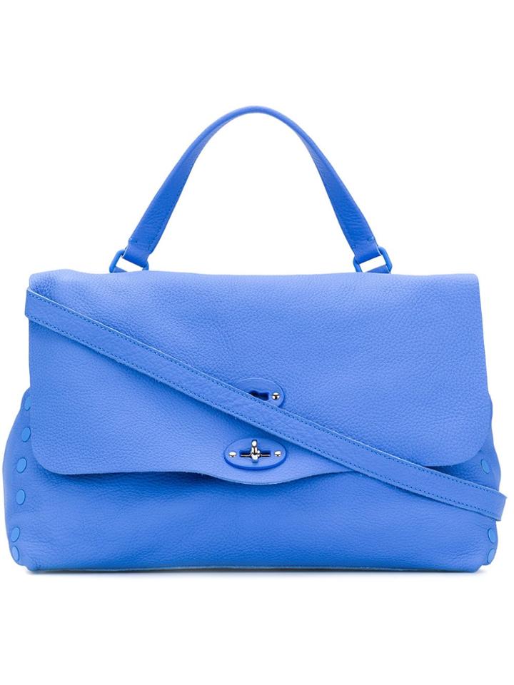 Zanellato Twist Lock Shoulder Bag - Blue