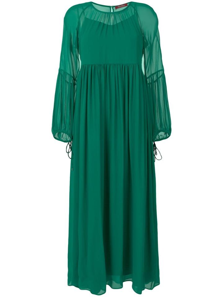 Max Mara Studio Peasant Style Dress - Green