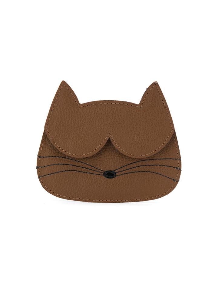 Sarah Chofakian Cat Cardholder - Brown