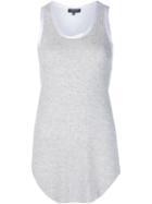 Rag & Bone Ribbed Contrast Inset Tank Top, Women's, Size: Xs, Grey, Nylon/wool/alpaca