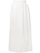 Agnona Elastic Waistband Skirt - White