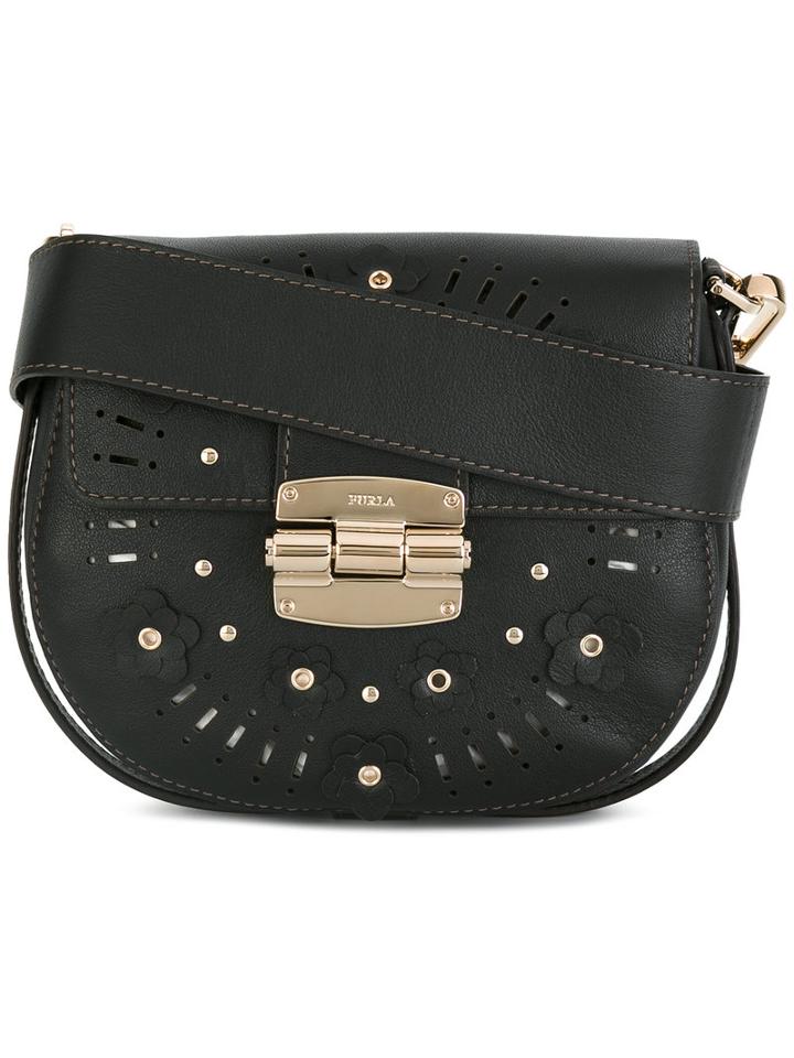 Furla Floral Crossbody Bag, Women's, Brown, Leather/brass